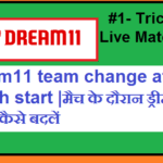 Dream11 team change after match start