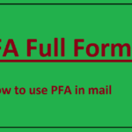pfa full form